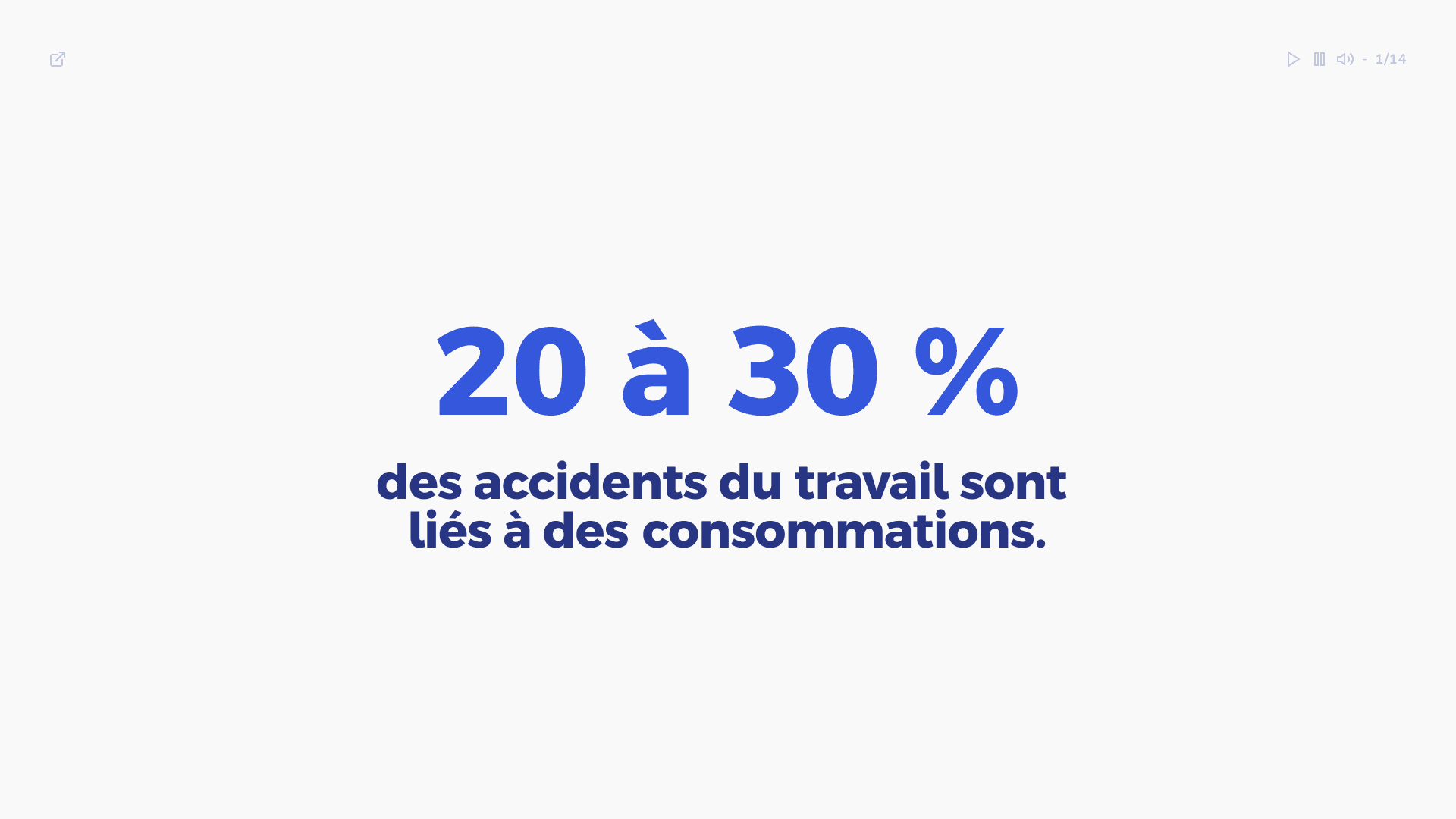 Écran du module : 20 à 30 % des accidents du travail sont liés à des consommations